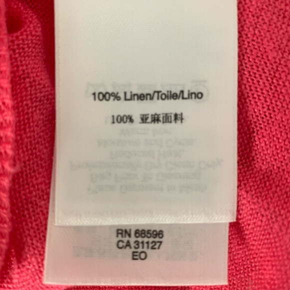 DKNY | 100% Linen Racerback Pink Long Tank NWT - Picture 6 of 7